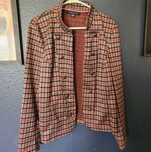 Tommy Hilfiger Red and Black Blazer Contemporary Style Womans XL. No Flaws